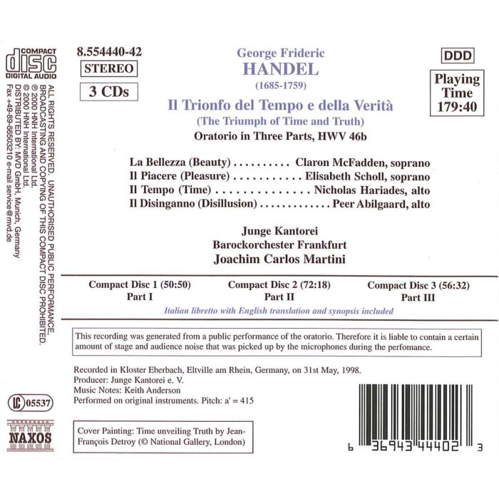 HANDEL: Il Trionfo del Tempo e della Ver - slide-1