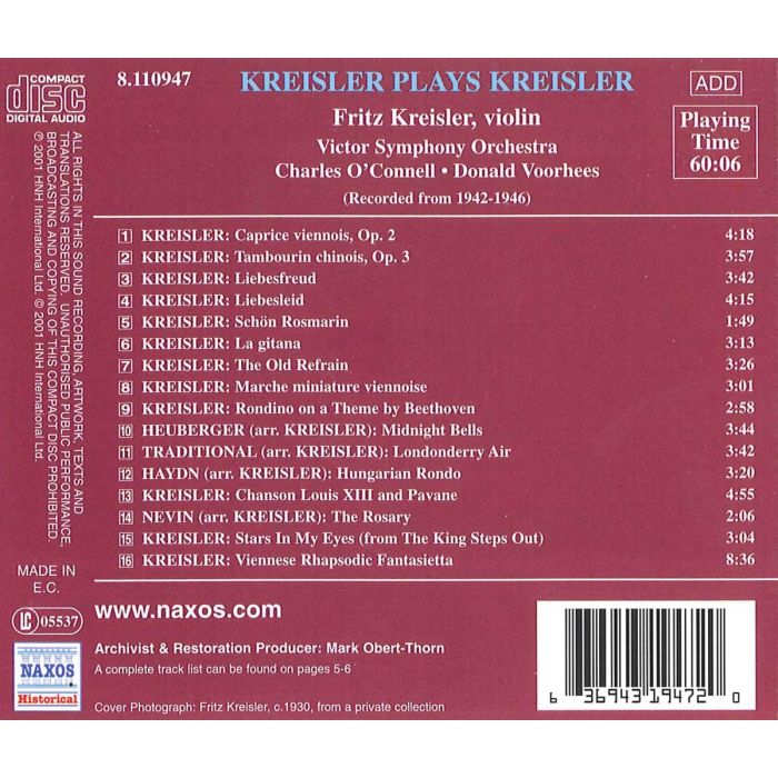 Kreisler Plays Kreisler (1942-1946) - slide-1