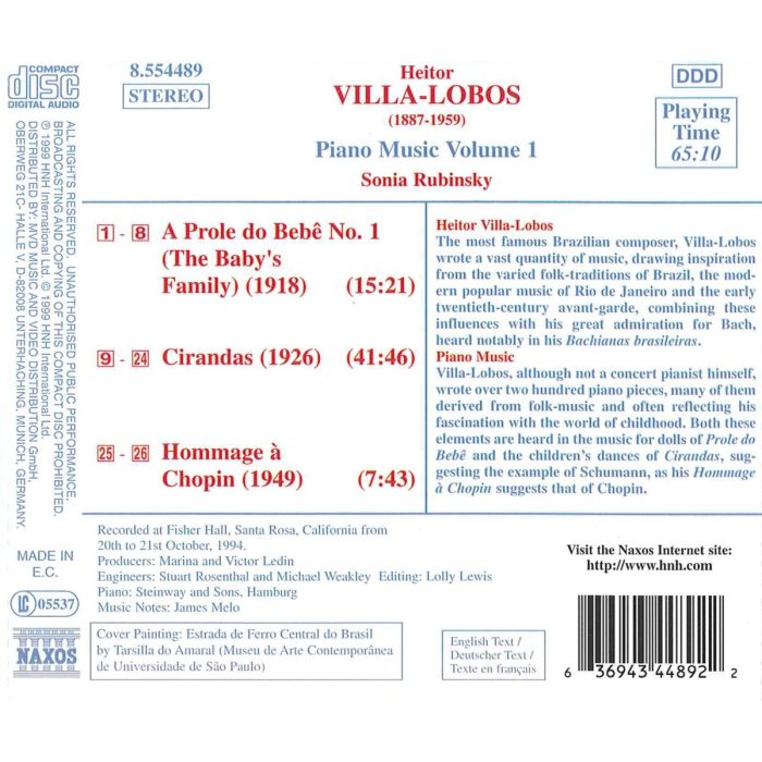 VILLA LOBOS: Piano Music vol. 1 - slide-1