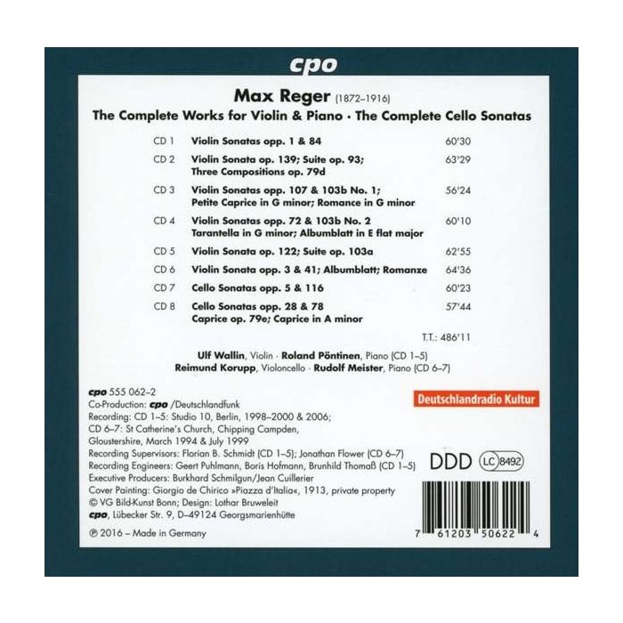 Reger: Complete Works for Violin & Piano Complete Cello Sonatas - slide-1