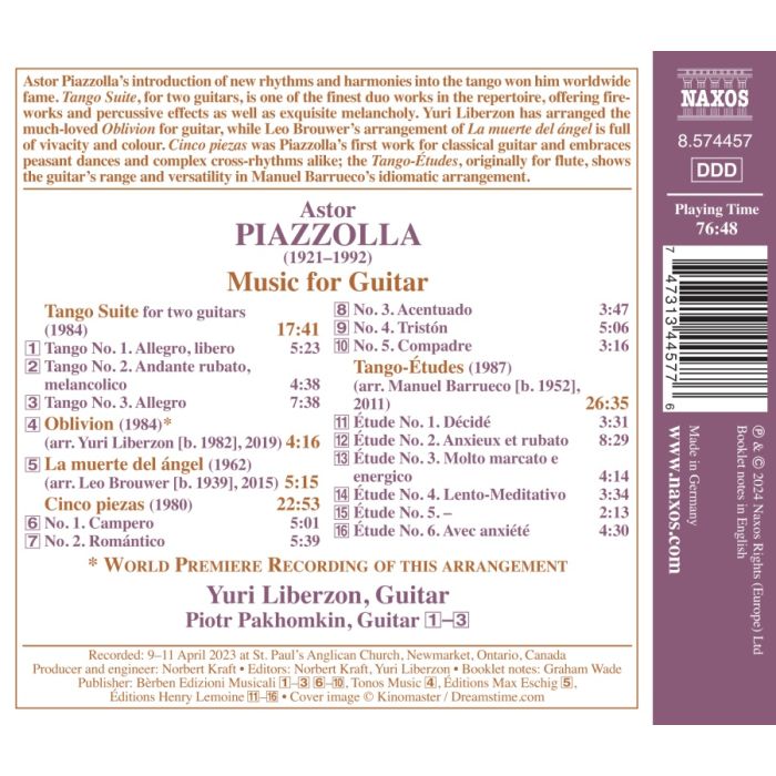 Piazzolla: Music for Guitar - slide-1