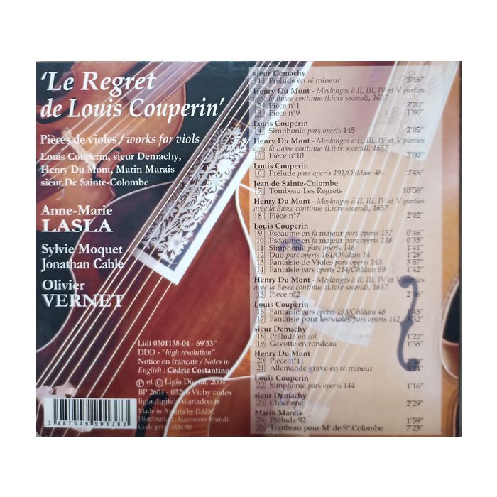 Couperin: Le Regret de Louis Couperin - Pieces de Violes - slide-1