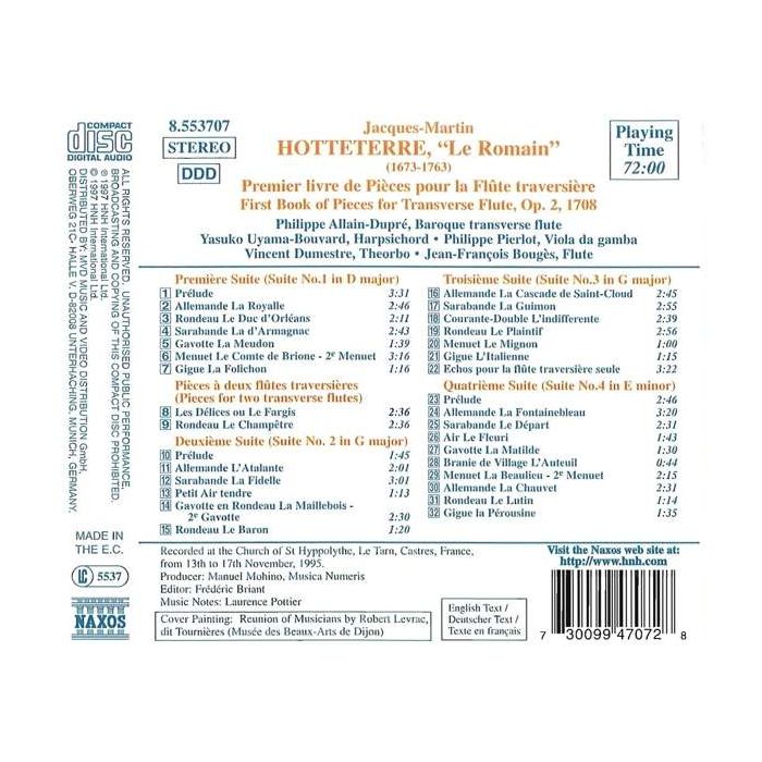 HOTTETERRE: Music for Flute vol. 1 - slide-1