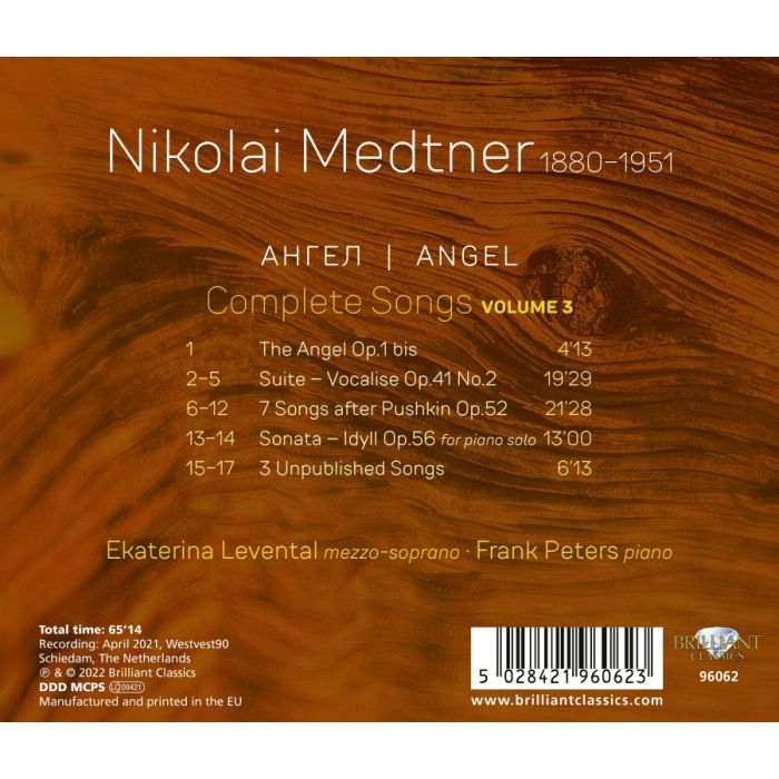 Medtner: Angel, Complete Songs, Vol. 3 - slide-1