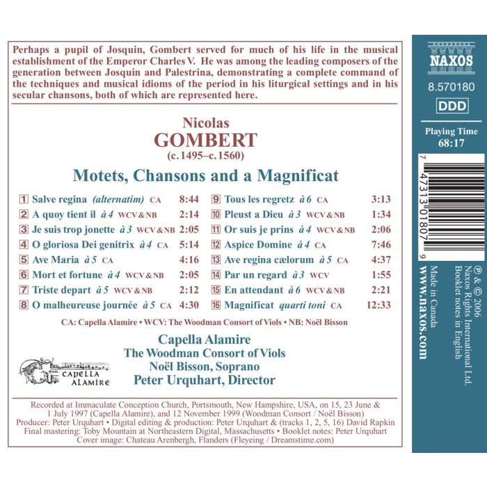 GOMBERT: Motets, Chansons - slide-1