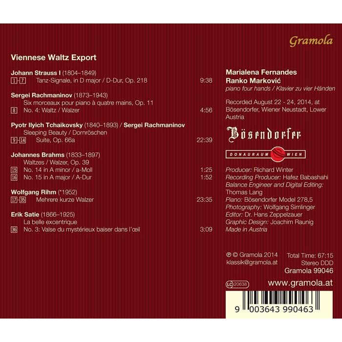 Viennese Waltz Export – Strauss, Rachmaninov, Tchaikovsky, Brahms ,Rihm ,Satie - slide-1