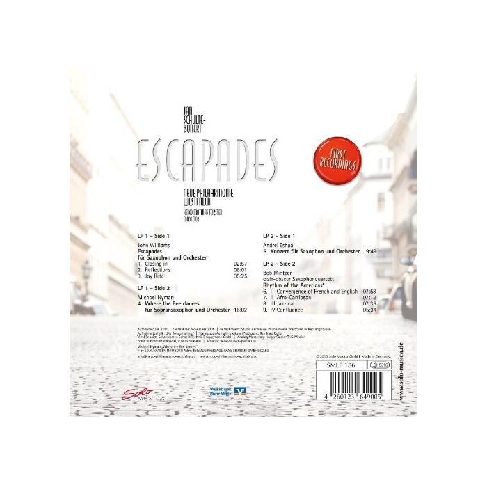 Escapades for Saxophone and Orchestra, music by John Williams, Michael Nyman, Andrei Eshpai - slide-1