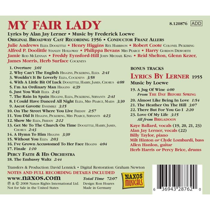 Frederick LOEWE & Alan Jay LERNER:  My Fair Lady - slide-1