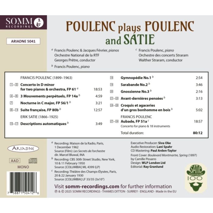 Poulenc plays Poulenc and Satie - slide-1