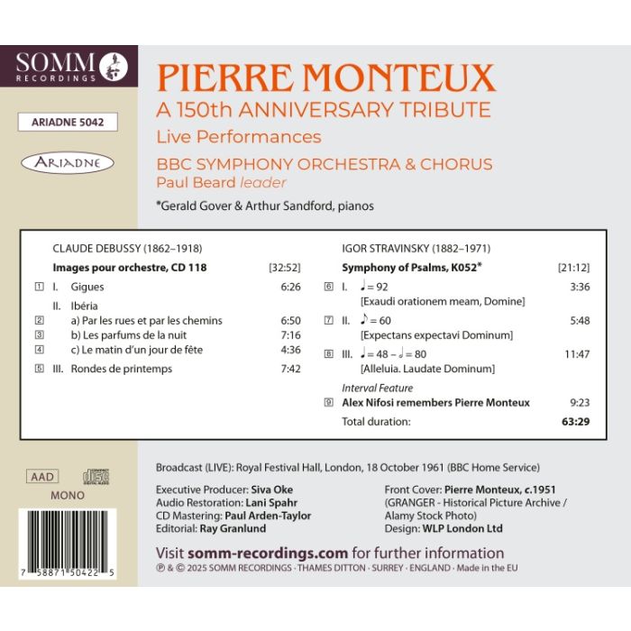 Pierre Monteux: A 150th Anniversary Tribute - slide-1