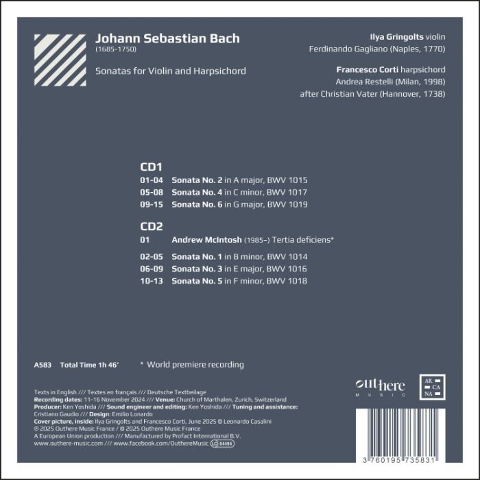 Bach: Sonatas for Violin and Harpsichord - slide-1