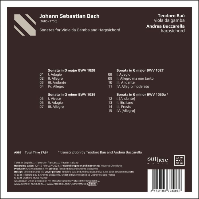 Bach: Sonatas for Viola da Gamba and Harpsichord - slide-1