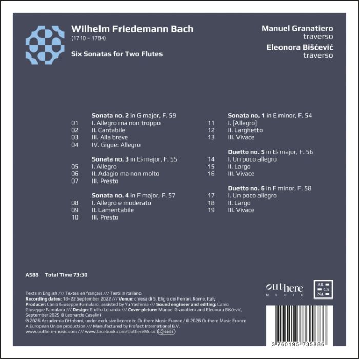 W.F. Bach: Six Sonatas for Two Flutes - slide-1