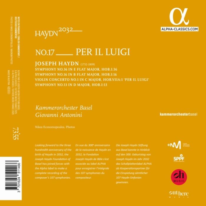 Haydn 2032 Vol. 17 - Per il Luigi - slide-1