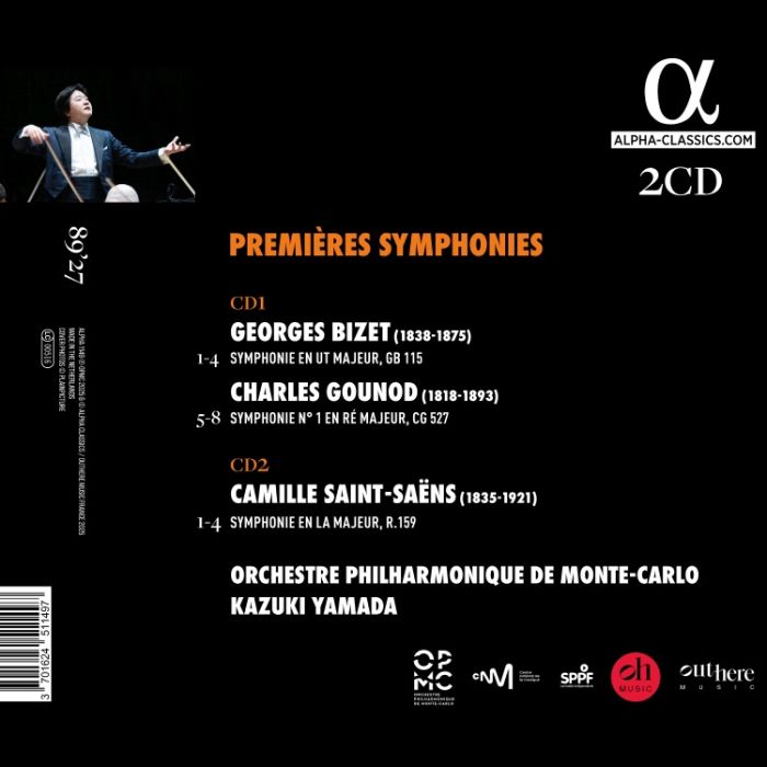 Premières Symphonies: Bizet, Gounod & Saint-Saëns - slide-1