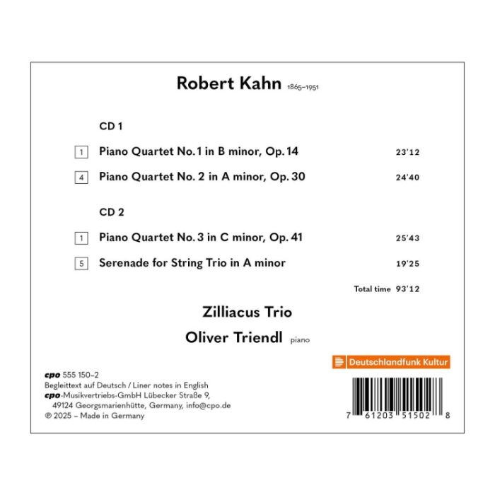 Kahn: Complete Piano Quartets - slide-1