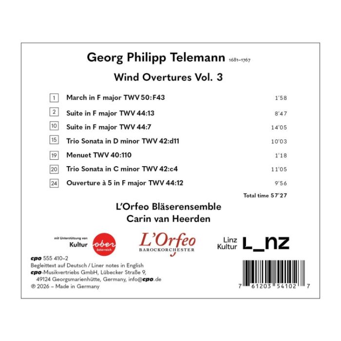 Telemann: Wind Overtures Vol. 3 - slide-1