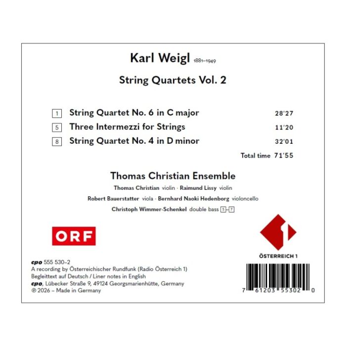 Weigl: String Quartets Vol. 2 - slide-1
