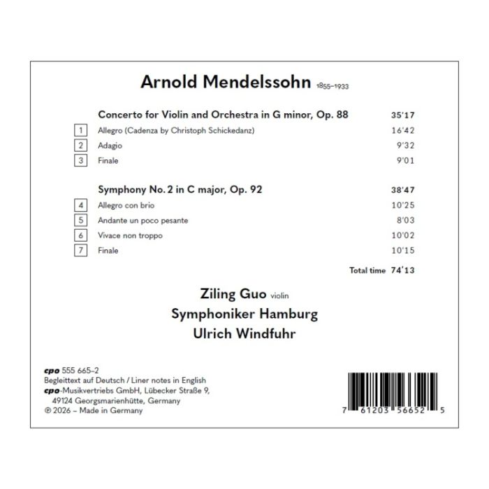 Arnold Mendelssohn: Symphony No. 2; Violin Concerto - slide-1