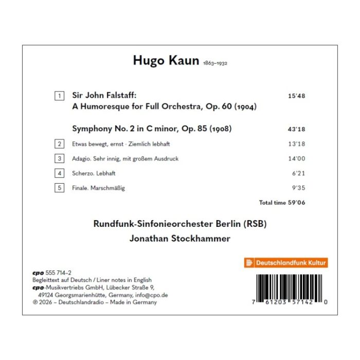 Kaun: Symphony No. 2 & Sir John Falstaff - slide-1