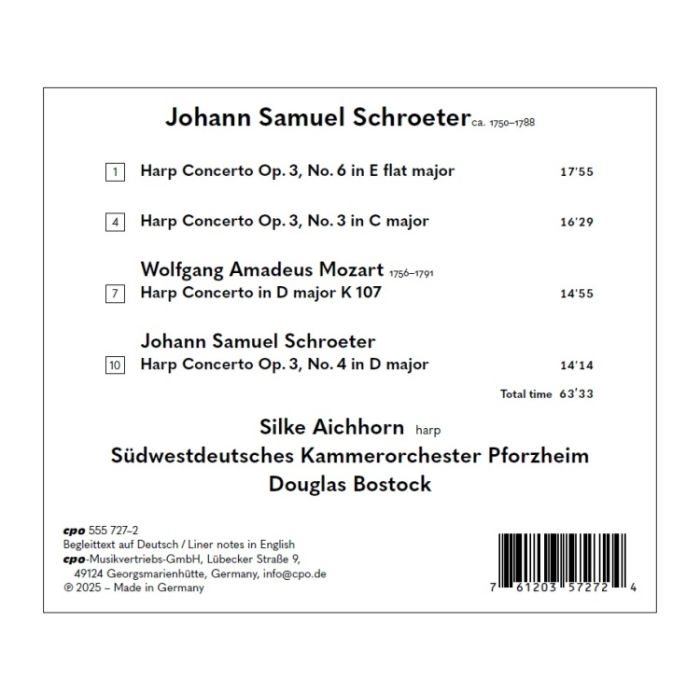Schroeter: Three Harp Concertos; Mozart: Harp Concerto - slide-1
