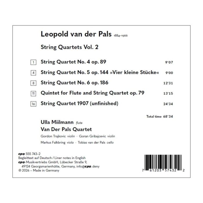 Van der Pals: String Quartets Vol. 2 - slide-1