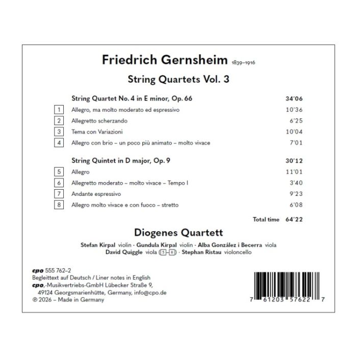 Gernsheim: String Quartets Vol. 3 - slide-1