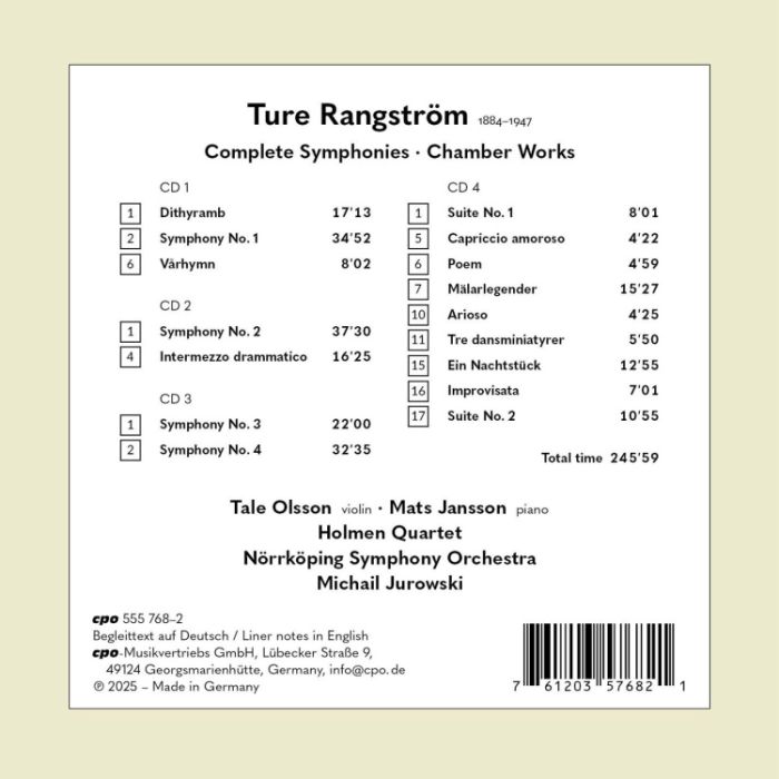 Rangström: Symphonies; Chamber Works - slide-1