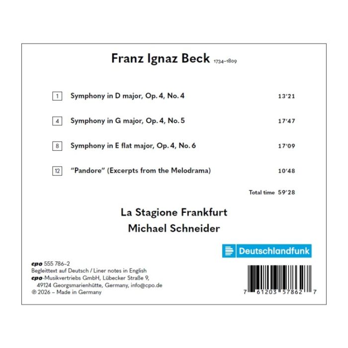 Beck: Symphonies Op. 4 Nos. 4 - 6 - slide-1