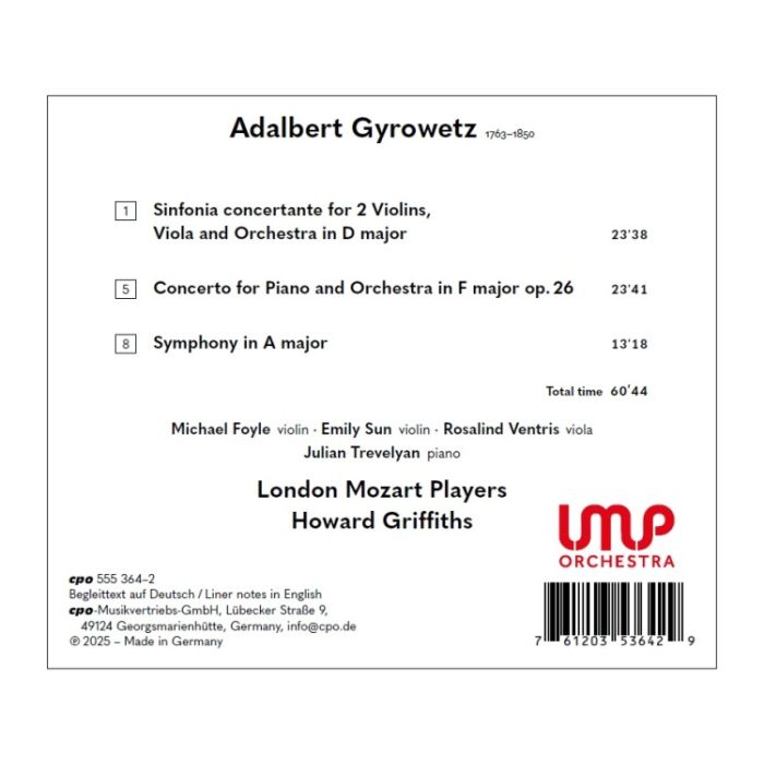 Gyrowetz: Sinfonia concertante; Piano Concerto - slide-1