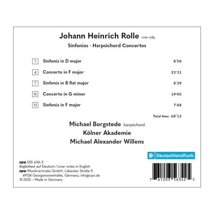 Rolle: Sinfonias; Harpsichord Concertos - slide-1