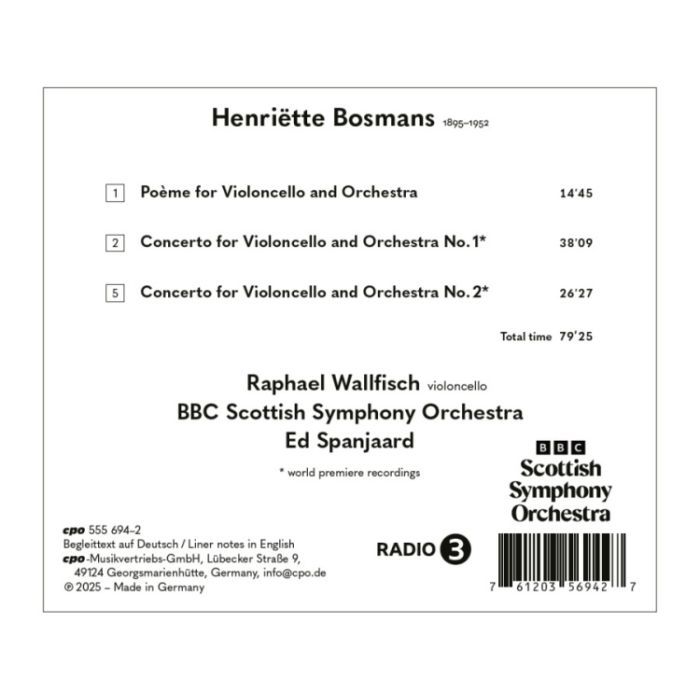 Bosmans: Cello Concertos 1 & 2 - slide-1