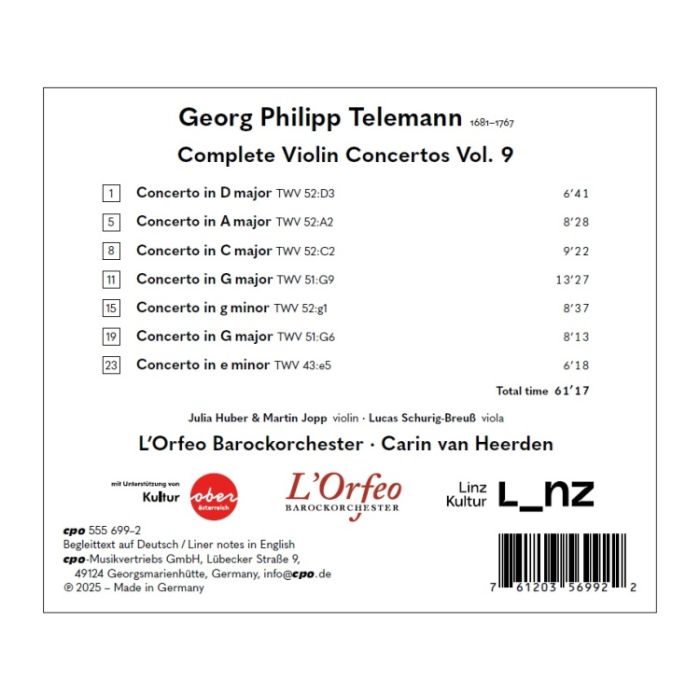 Telemann: Complete Violin Concertos Vol. 9 - slide-1