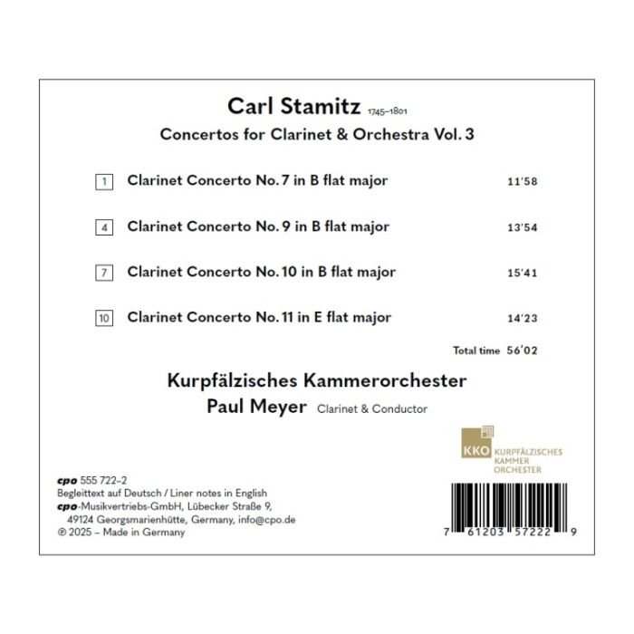 Stamitz: Clarinet Concertos 7, 9, 10 & 11 - slide-1
