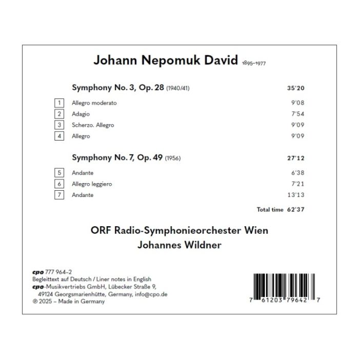 David: Symphonies 3 & 7 - slide-1