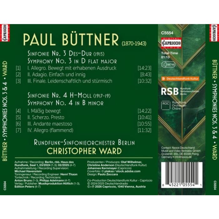 Büttner: Symphonies Nos.3 & 4 - slide-1