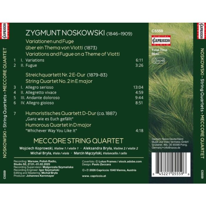 Noskowski: String Quartets; Variations and Fugue - slide-1