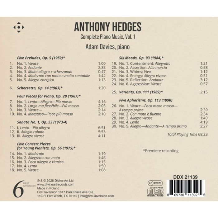 Hedges: Complete Piano Music Vol. 1 - slide-1