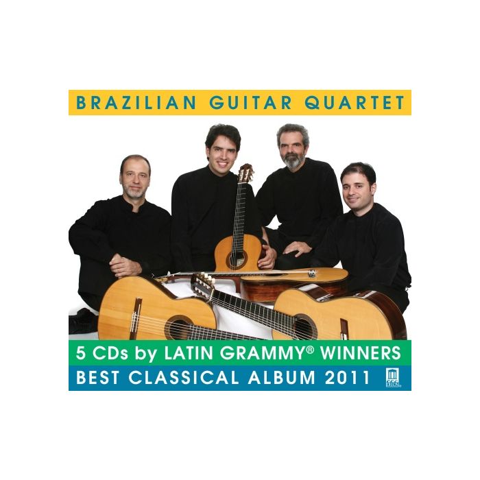 BRAZILIAN GUITAR QUARTET: 1. Villa-Lobos, 2. Essencia do Brasil, 3. Encantamento, 4. Bach: The Orchestral Suites, 5. Isaac Albéniz: Iberia