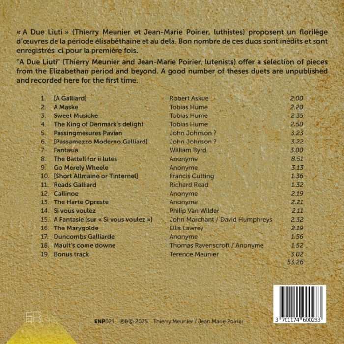 The Harte Opreste. Lute Duets in Elizabethan England - slide-1