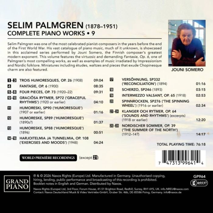 Palmgren: Complete Piano Works Vol. 9 - slide-1