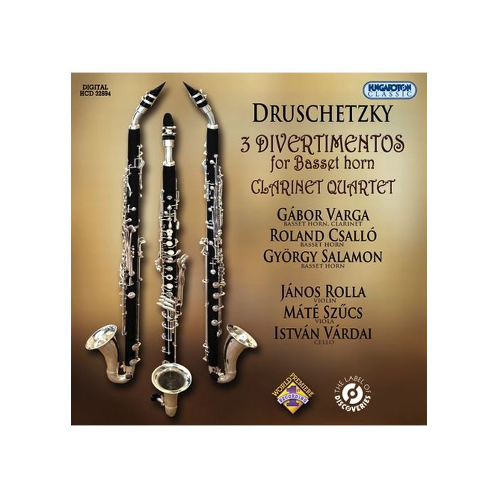 Druschetzky: 3 Divertimentos for Basset horn, Clarinet Quartet