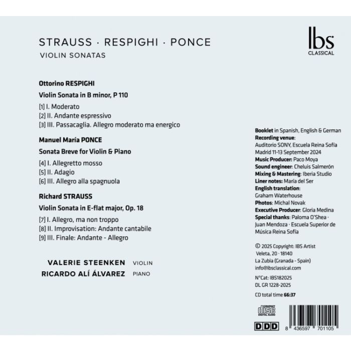 Strauss; Respighi; Ponce Violin Sonatas - slide-1