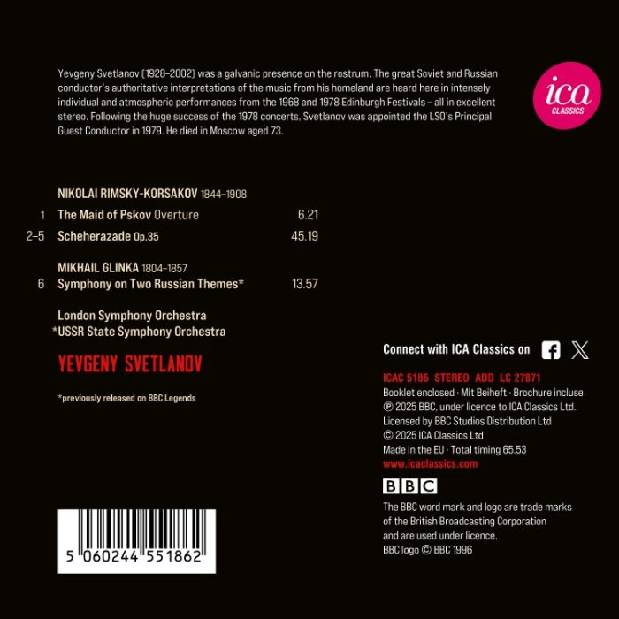 Yevgeny Svetlanov: Rimsky-Korsakov, Glinka (Live) - slide-1