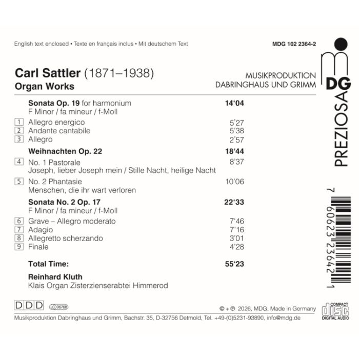 Sattler: Works for Organ - slide-1
