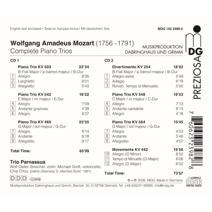 Mozart: Complete Piano Trios - slide-1