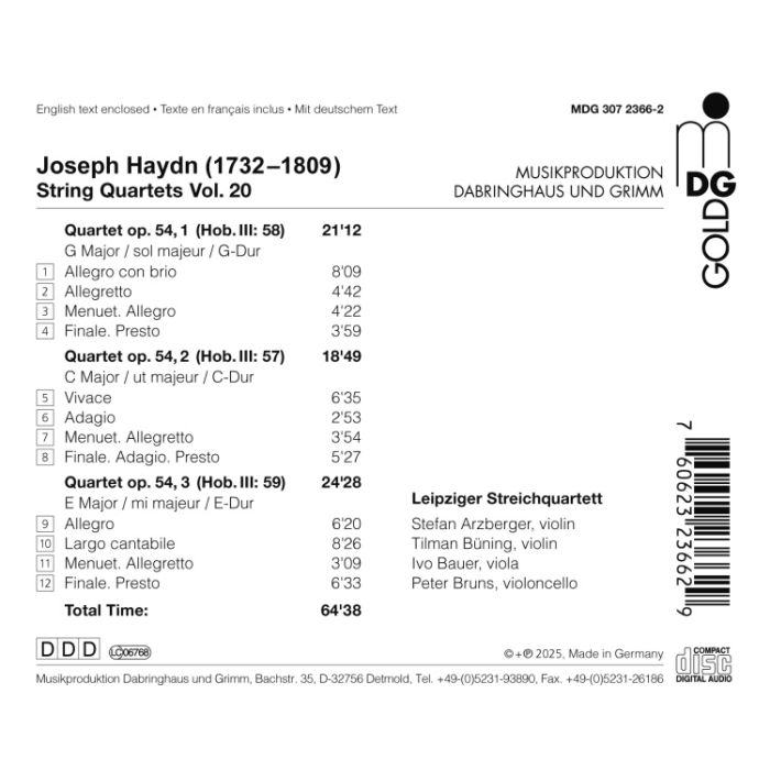 Haydn: String Quartets Vol. 20 - slide-1