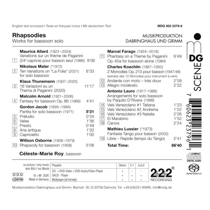 Rhapsodies - Works for Bassoon solo - slide-1