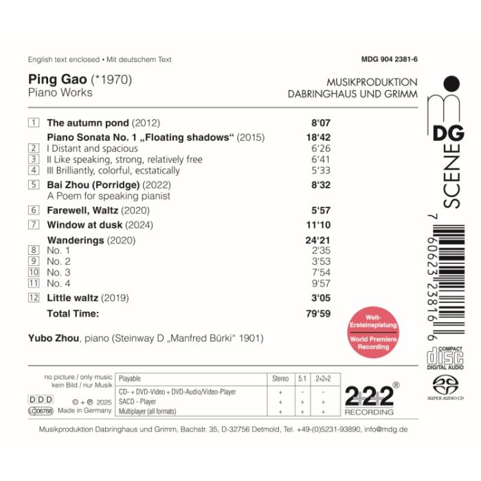 Gao: Works for Piano - slide-1