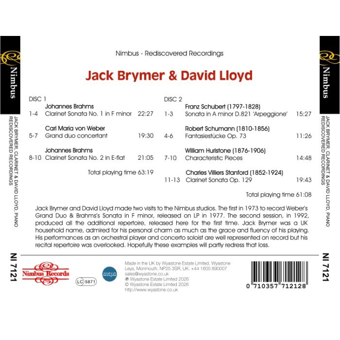 Jack Brymer: Works for Clarinet & Piano - slide-1